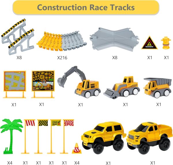 Kids Toys 253 PCS Construction Race Tracks - Image 2