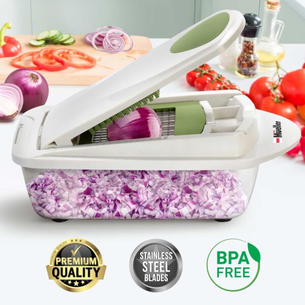 Mueller Pro-Series 10-in-1, 8 Blade Vegetable Chopper - Image 2